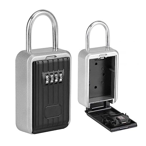 Mini coffre-fort mural extérieur avec coque de protection et code à 4 chiffres - 4