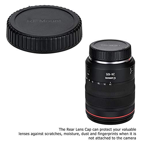 Image of JJC 2-Pack RF Mount Body Cap & Rear Lens Cover for Canon EOS R100 R50 R6 R5 | RF Back Sensor Dust Cap for Canon R1 R8 R6V R6 Mark III II R5 Mark II R10 R7 R5C R3 RP R Mirrorless Camera & RF Mount Lens