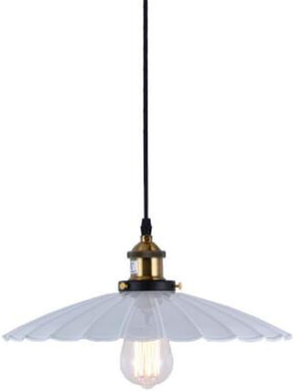 DPG Vintage Lotus Leaf Pendant Light Umbrella Pendant Lights E27 Decorative Light Chandelier Bedside Restaurant Hotel Stairs Bar Living Room Bedroom Home Lighting Fixtures, White 36cm