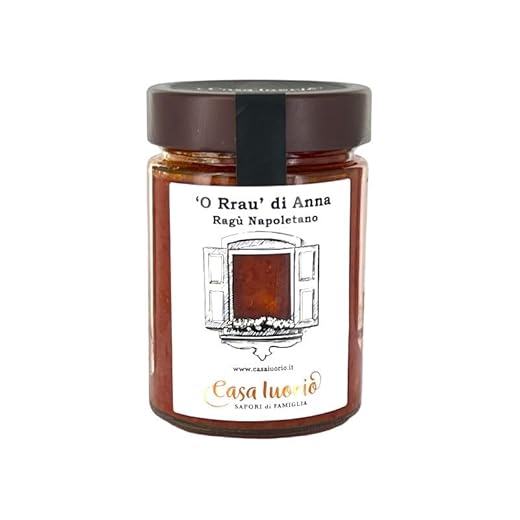 Ragù napolitano • Artesanal • Sin conservantes • Sin colorantes • Tarro de 300 gramos