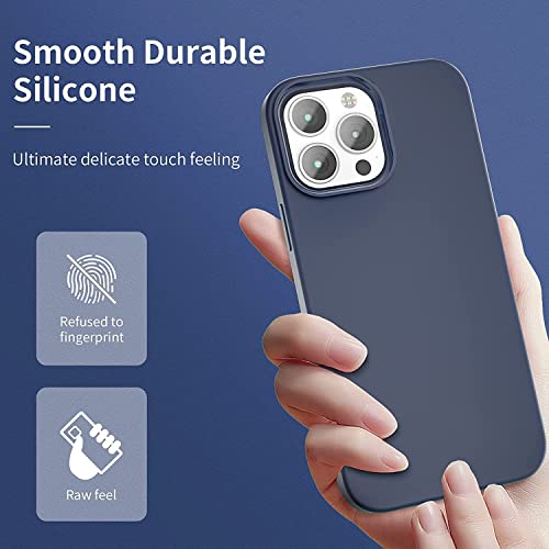 Image of MIDOS Back Cover Compatible with iPhone 14 Pro Max Case Liquid Silicone Full Protection Shock Proof Back Cover for iPhone 14 Pro Max (2022) 6.7 inch (Blue)