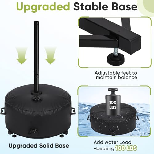 GADFISH Portable Tetherball Set with Ball and Rope, Adjustable Height Rack with Water Bag Base, Suitable for Playing in Indoor & Outdoor, Playground, Backyard(Black) by GADFISH - Image 5
