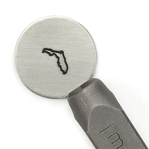 ImpressArt - Florida US State Metal Stamp for DIY Projects Crafts & American Steel Punch Jewelry Making (6mm)