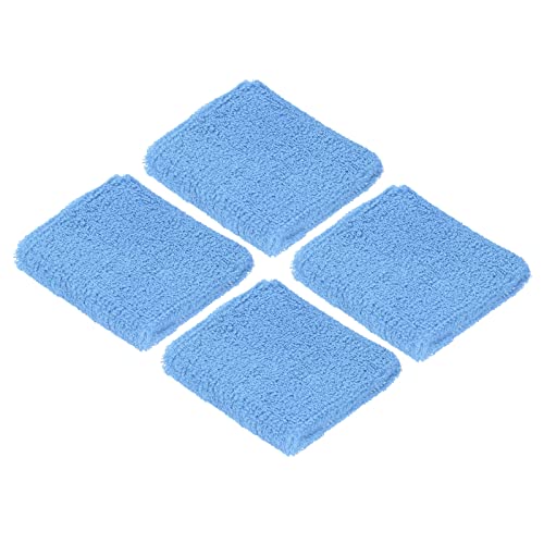 PATIKIL Sports Wristbands 8x8cm, 4 Pack Cotton Terry Cloth Absorbent Sweatband for Tennis Basketball Working Out Athletic Running, Blue