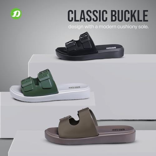 Image of DOCTOR EXTRA SOFT Women's Classic Cushion Sliders /Slippers with Adjustable Buckle Strap for Adult | Comfortable & LightWeight| Stylish & Anti-Skid|Waterproof & Everyday Flip Flops Ladies /Girls New-523