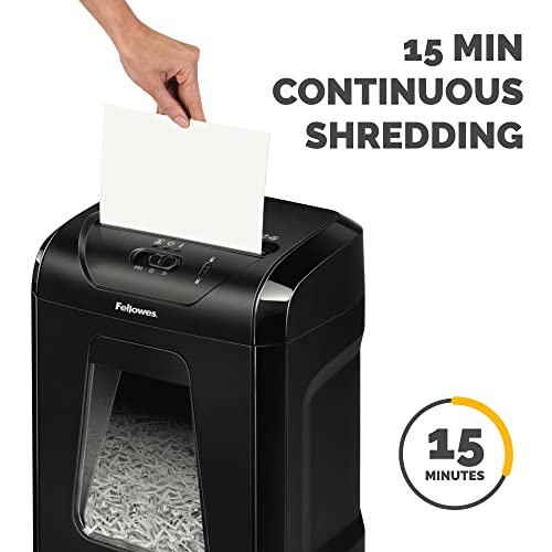 Fellowes Powershred 12 Sheet Cross-Cut Paper Home Office Paper Shredder, 19.50" H x 9.69" W x 13.44" D image 5