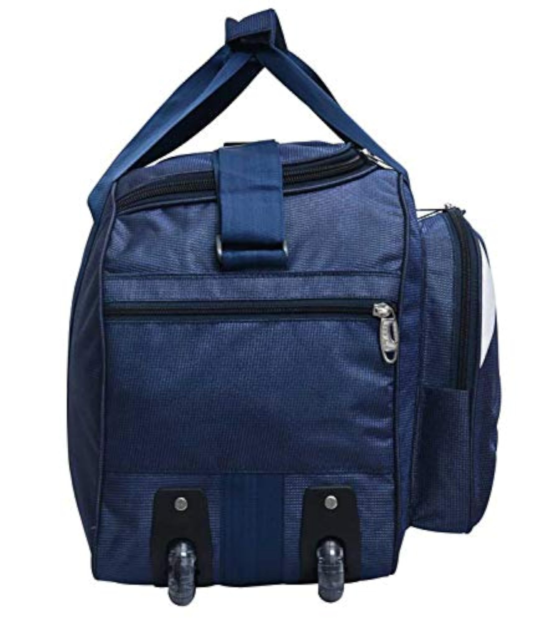 Expandable Waterproof Polyester Duffel Travel Bags Men Duffle Luggage Bag 45 L Blue White
