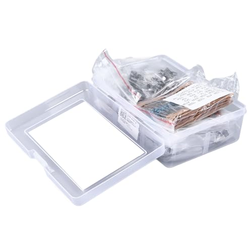 AKLOSIPY Kit d'assortiment de Composants électroniques de 1500pcs: Résistances, Condensateurs, LED, Diodes avec Boîte de Stockage pour Projets de Bricolage