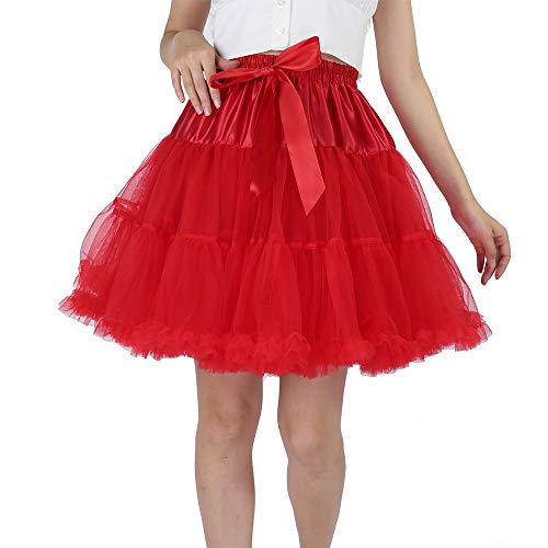 Image of Tutu Skirt as Well as Petticoat above Knee Underskirt Tulle Crinoline slip