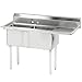Advance Tabco 52.5" Fabricated Two Compartment Sink (Lite Series) Model FE-2-1620-18R