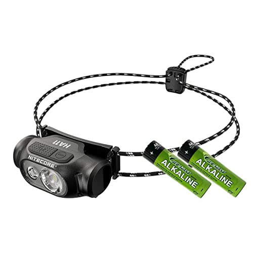 Nitecore HA11 Ultra Lightweight Dual Beam Headlamp- 240 Lumens/w/ 2x FREE Eco-Sensa AA batteries