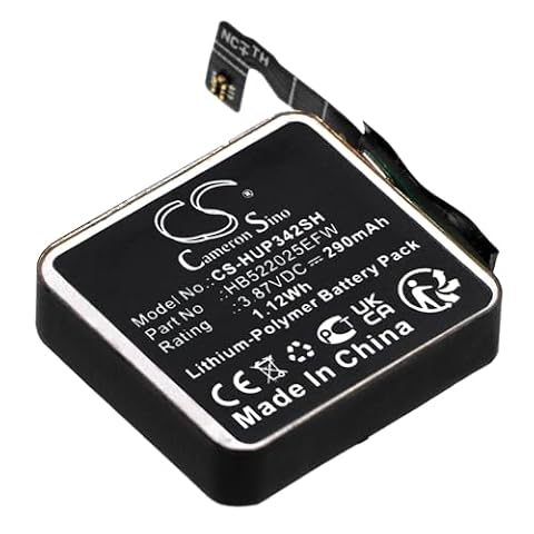 TECHTEK Bateria 290mAh kompatybilny z [Huawei] Watch GT3 42mm, Watch GT3 Pro 42mm zastępuje 24023614, HB522025EFW