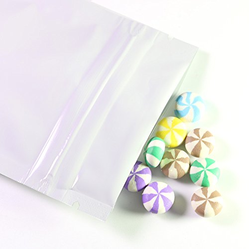 Qq Studio Clear/Colored Poly Zip Lock Bags W/Tear Notch 6.5X9Cm (2.5X3.5") (Clear/Silver/Mixed) #TOP3
