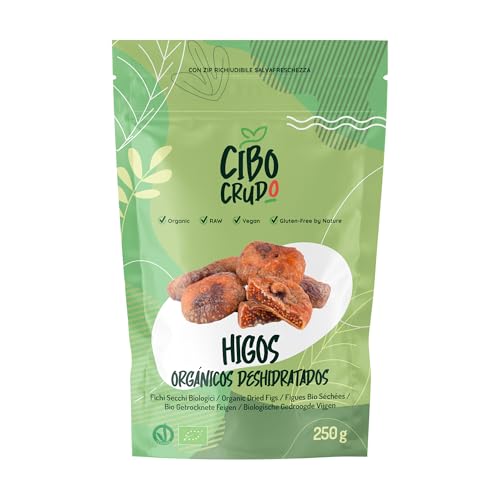 Higos Secos Ecológicos - 250g. Higos Sin Azúcar y Conservantes. Contienen Fibras Carbohidratos y Minerales. Para ser Consumido como Snack. Para Recetas Dulces y Rellenos. Ensaladas o Mermeladas.