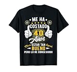 camiseta 40 años Ligero, Encaje clasico, Manga de doble puntada y bastilla baja