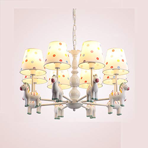 Chambre à coucher de lustre moderne lustre zèbre mignon source de lumière LED,8lights,5Wlight
