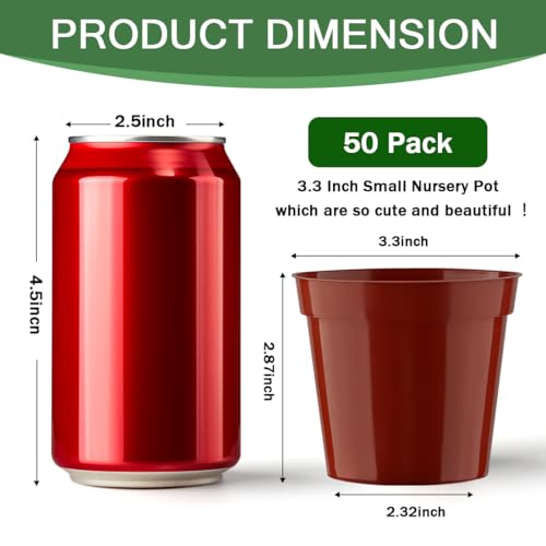 Rootrimmer PLANTER NURSERY POTS 50 Pcs Plastic Plant Nursery Pots thumb #1