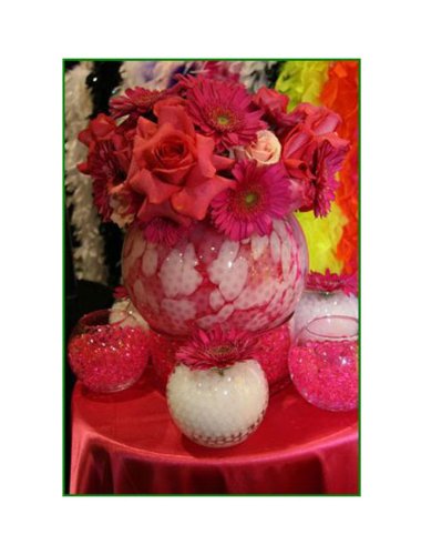 Water Pearls Gel Beads- Wedding & Event Centerpieces- Cosmo Beads (Tm)-Makes 3 Gallons (4 Oz. Pack) (Pink) #TOP2