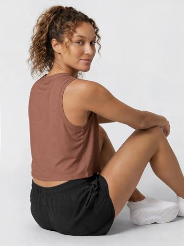 Image of ODODOS Women's Performance Tank Ultra Soft odSTRATUM Tech Sleeveless Tee Shirts High Crew Neck Pullover Top