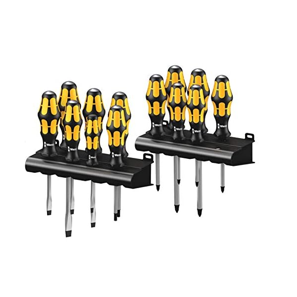 Wera Big Pack 900 Schraubendreher Set Kraftform - Schraubmeißel und Rack, 13-teilig, 05133285001