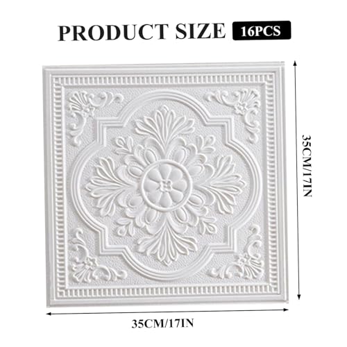 Azulejos de techo florales para tapar manchas de humedad sin hacer obras 5