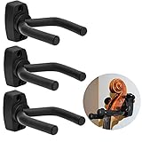 Protección de seguridad: ambos brazos del soporte de pared para guitarra están equipados con una esponja extra gruesa, proporcionan una sujeción antideslizante del instrumento musical y no lo rayan. No quedan rasguños ni manchas en el instrumento de cuerda.