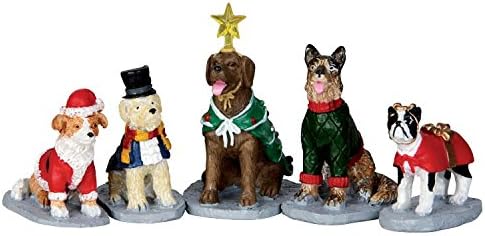 Lemax Village Collection Costumed Canines Set of 5 # 32126 by Lemax Village Collection
