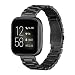 Produktbild GEARYOU Kompatibel mit Fitbit Versa 2 Armband/Fitbit Versa/Versa Lite/Versa SE Armband, Schnellverschluss Edelstahl Metall Ersatz Armband (Schwarz)