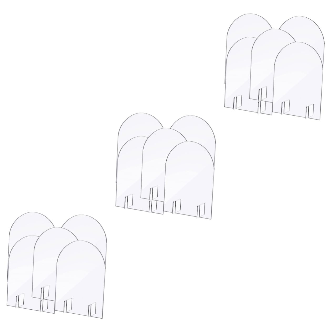 Alipis 3sets Acrylic Sign Stand Wedding Decor Acrylic Place Cards Party Supplies Seating Cards 5pcs*3