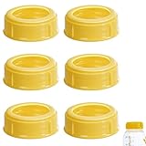 6PCS Replacement Collar Rings for Medela Bottles 5oz & 8oz,Bottle Caps Compatible with Plastic & Glass Bottles | Mess Free No Leak or Spill, BPA Free（No Bottle）