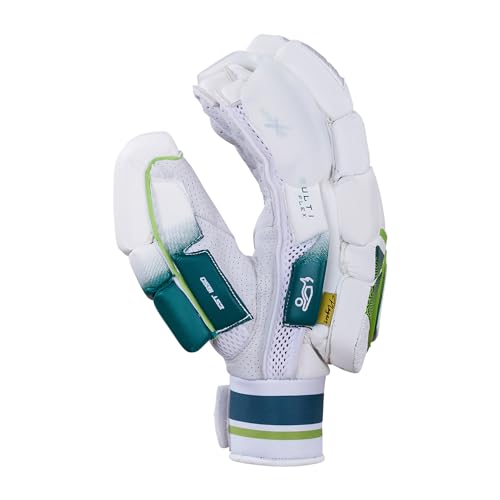 Kookaburra Kahuna Players Batting Gloves - Over Sized Adult right Hand, White/Lime - Image 3
