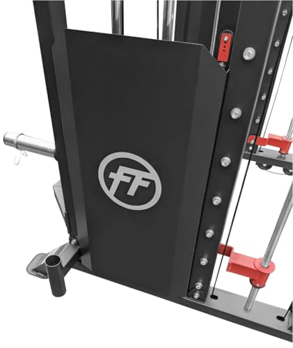 French Fitness FSR50 Dual Cable & Smith Rack Home Gym – All-in-One Gym Machine, Smith Machine, Squat Rack, Functional Trainer, Cable Trainer, Landmine, Dip Bars, Pull-Up Bar - Image 3