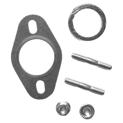 ANBOO Auspuff Dichtungen Set [6 Stück] für Roller 50ccm 2T, Krümmerdichtung + Auspuffdichtung mit Schrauben & Muttern für Yamaha Aerox, Peugeot Speedfight 2/3, MBK, Aprilia SR
