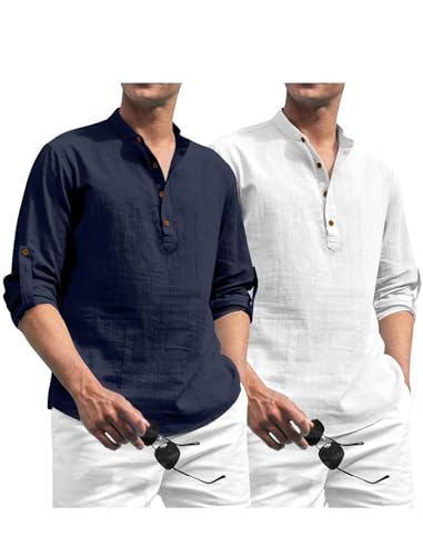 Image of Zombom Men's Kurta || Chinese Collar Long Sleeves || Straight Hip Length Kurtas || Short Kurta for Men || for Festival || Function || Occasion Wear Fancy Kurta for || Best Gifts for Men