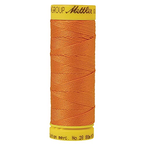 Hilo de costura Mettler 28wt para acolchado a mano y bordado a mano (0122 Calabaza)