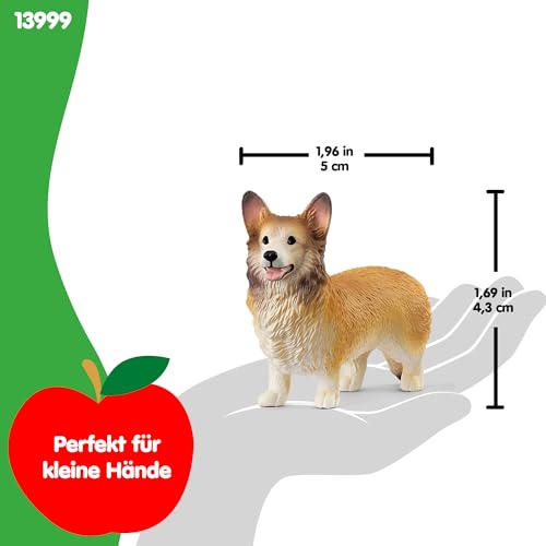 schleich Farm World | Welsh Corgi 13999 | schleich Bauernhof Spielfigur | detailgetreue Tierfiguren | tolles Geschenk für Jungen und Mädchen | Bauernhof Spielzeug ab 3 Jahre | 2 x 5 x 4 cm