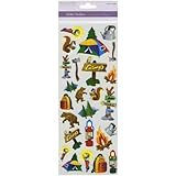 Multicraft Imports Glitter Stickers, Camping