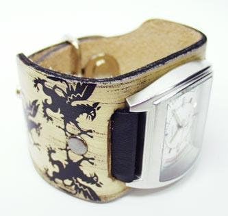 Hand Made "Distressed Gryffon" Leather Watch