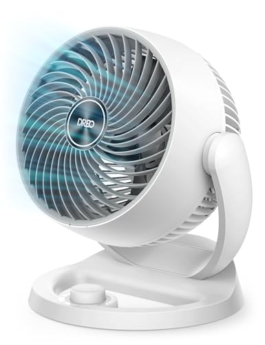 Dreo Fan for Bedroom, 12 Inches, 70ft Powerful Airflow, 28db Quiet Table Air Circulator Fans for...