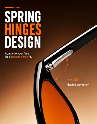 Image of TIJN Blue Light Blocking Glasses Dual AR Coatings Amber Orange Lens for Computer Gaming