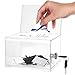 PLLYPE Spendenbox Abschließbar, Acrylspendenbox mit Schlüssel, Spendendose Verplombt, Kommentarbox, Losbox Abschließbare mit Aufkleber für Visitenkarten Abstimmungen Gewinnspiele(Transparent) TRANSPARENT MIT günstig Kaufen-PLLYPE Spendenbox Abschließbar, Acrylspendenbox mit Schlüssel, Spendendose Verplombt, Kommentarbox, Losbox Abschließbare mit Aufkleber für Visitenkarten Abstimmungen Gewinnspiele(Transparent)