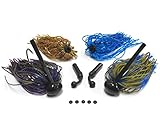 Harmony Fishing – Wolfram Fußball-Jigs (modulare Rock-Kit – 2 Jigs, 4 Röcke, 2 Rasseln, 5 Köderwirne) (1,9 g)