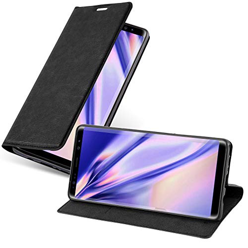Cadorabo Funda Libro para Samsung Galaxy Note 8 en Negro Antracita   Cubierta Proteccíon con Cierre Magnético, Tarjetero y Función de Suporte   Etui Case Cover Carcasa