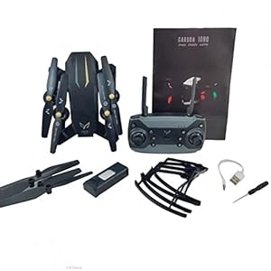 Vertiqo Foldable Dual Camera Garuda Drone with 1080P 4k Camera 720P Live Video,WiFi FPV Drone for Adults with HD 120°Wide Angle Camera 1600 Mah Long Flight time Auto Hover Foldable RC Drone.