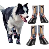 MenPetsonline Waterproof Dog Socks,Anti Slip Paw Protectors for Rain and Snow,Durable, Quiet, and Senior-Friendly Dog Boots for Small, Medium, Large Dogs.