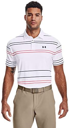 Under Armour Men’s Playoff 2.0 Golf Polo , White (134)/Academy Blue , Medium