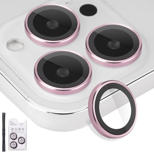 Image of Mobile Camera Lens Protector Compatible for iPhone 16 Pro & iPhone 16 Pro Max Pink