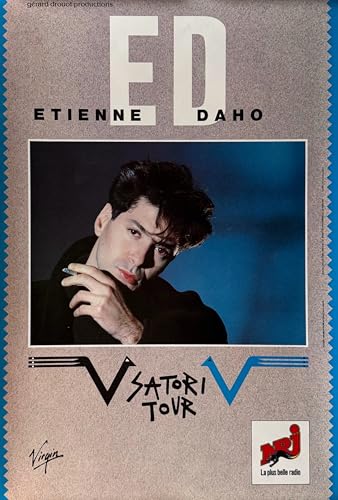 Poster Daho Etienne Satori Tour 1986 en format 40X60Cm un cadeau pour fan de musique