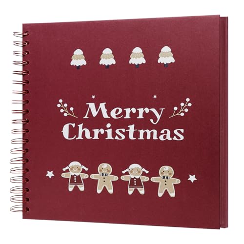 Christmas Memory Book - 10' x 10' Scrapbook Album, 60 Pages, with Photo Corner Stickers | DIY...
