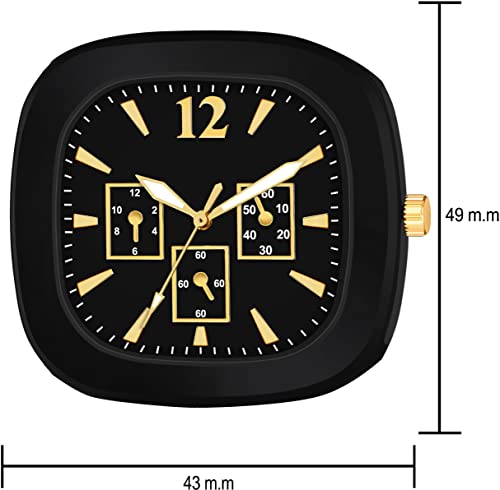 Matrix Shabby Collection Analog Black - Gold Silicone Watch for Men & Boys - Image 3